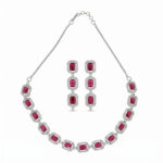American Diamond Necklace With Earring